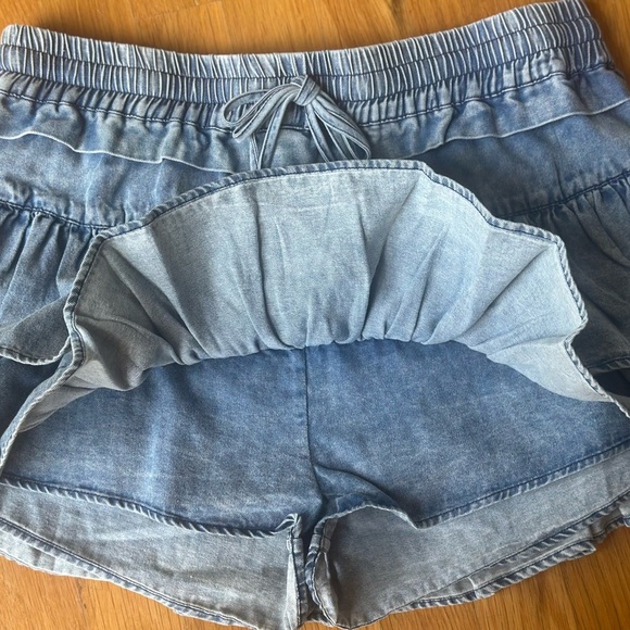 Shug Lala Mini Skirt Skort Denim Blue Medium NWOT - Picture 8 of 10